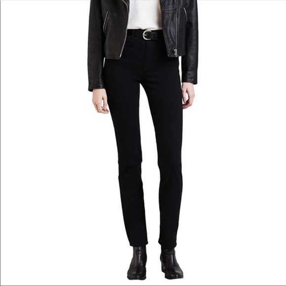 NWT Levi’s 724 High Rise Straight jeans black 24 - Picture 3 of 9